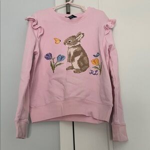 Polo Ralph Lauren Pink Bunny Kids Sweatshirt size 8-10